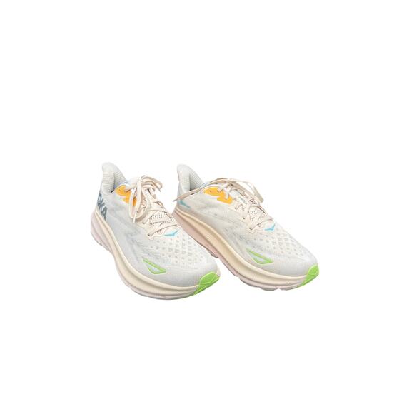 🤍 HOKA ONE ONE Clifton 9 Men’s 12B White Running Shoes – Max Cushion - Picture 2 of 8